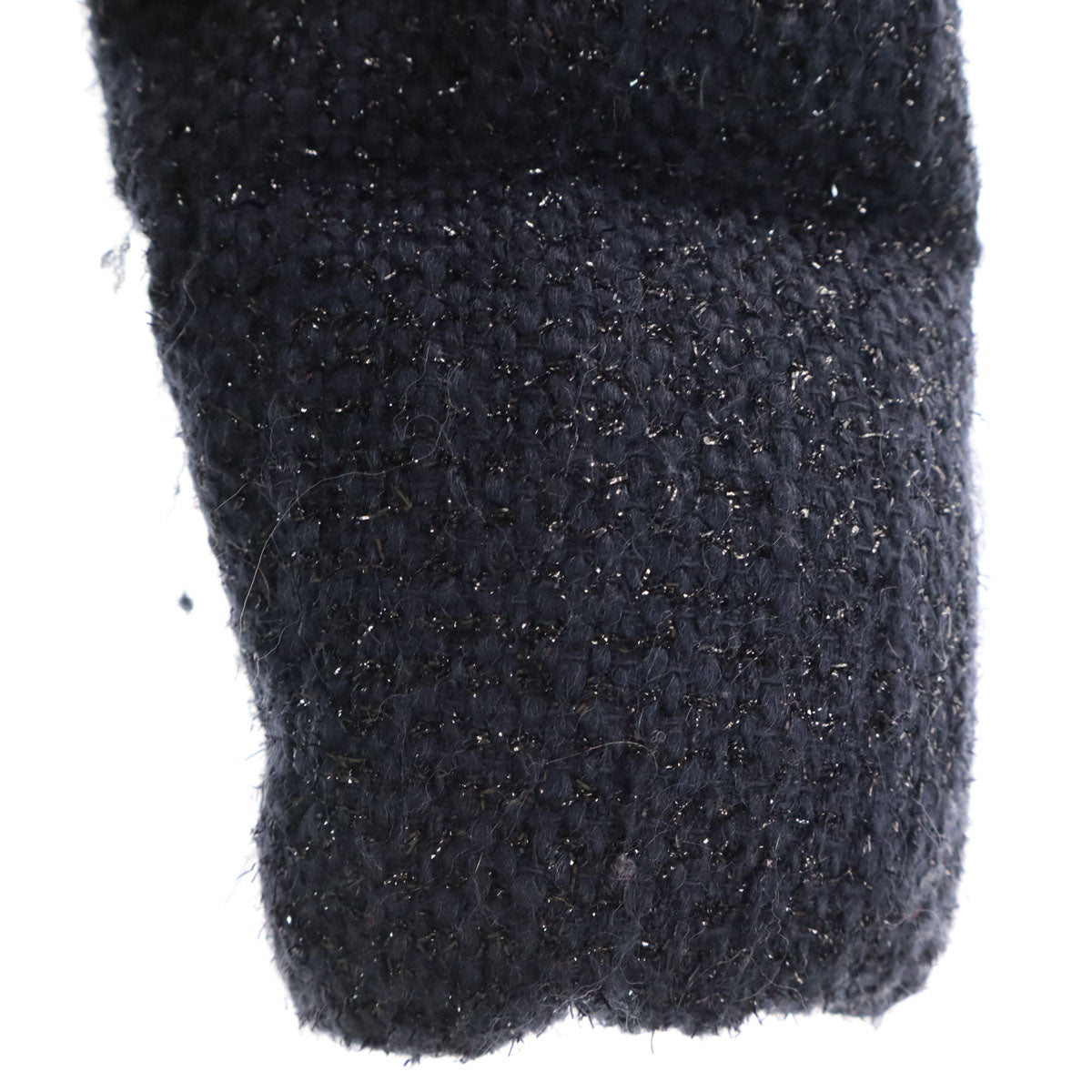 MONCLER モンクレール ハンガリー製 ラメツイード ダウンジャケット 0 ネイビー RATEL レディース