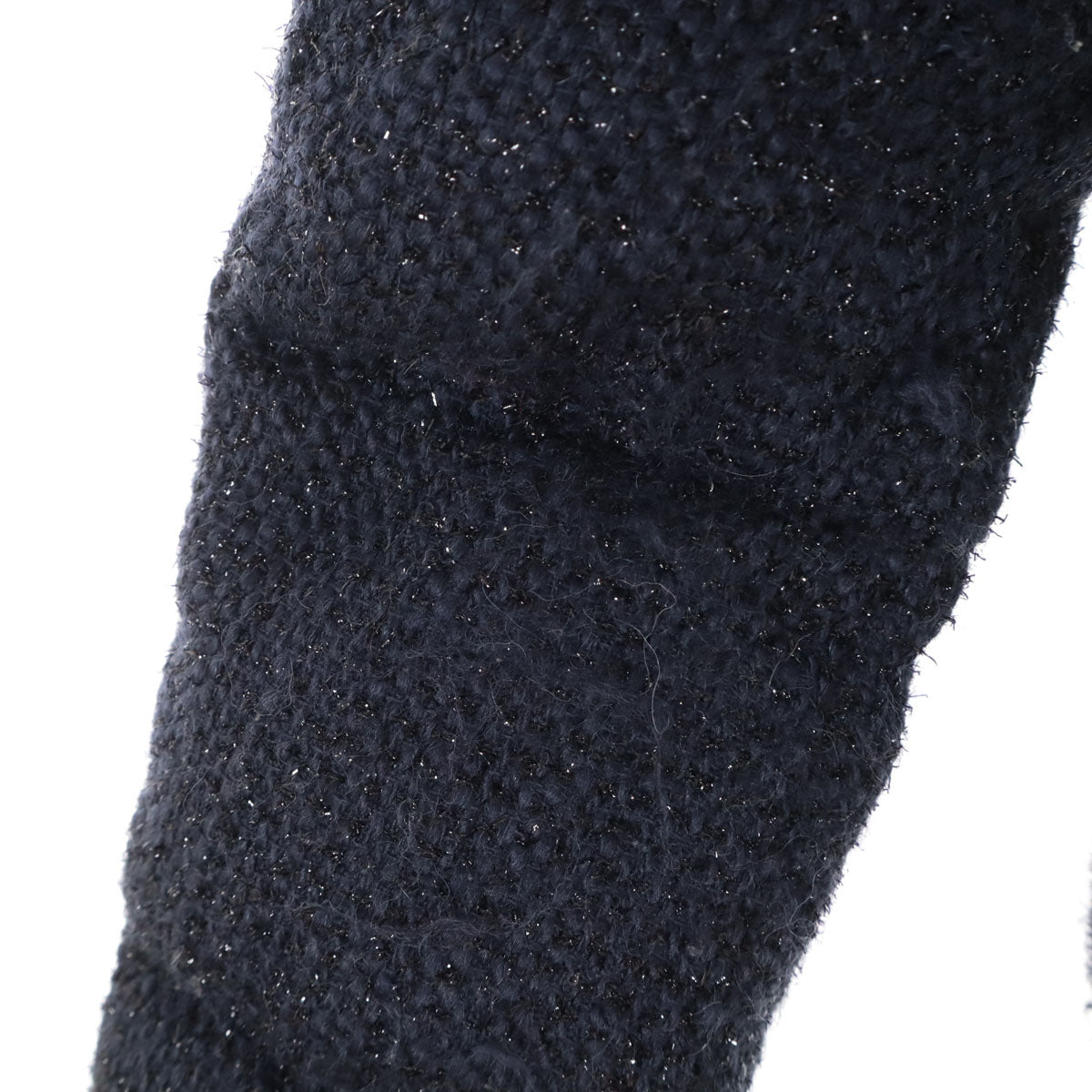 MONCLER モンクレール ハンガリー製 ラメツイード ダウンジャケット 0 ネイビー RATEL レディース