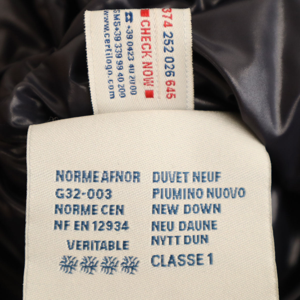 MONCLER モンクレール ハンガリー製 ラメツイード ダウンジャケット 0 ネイビー RATEL レディース