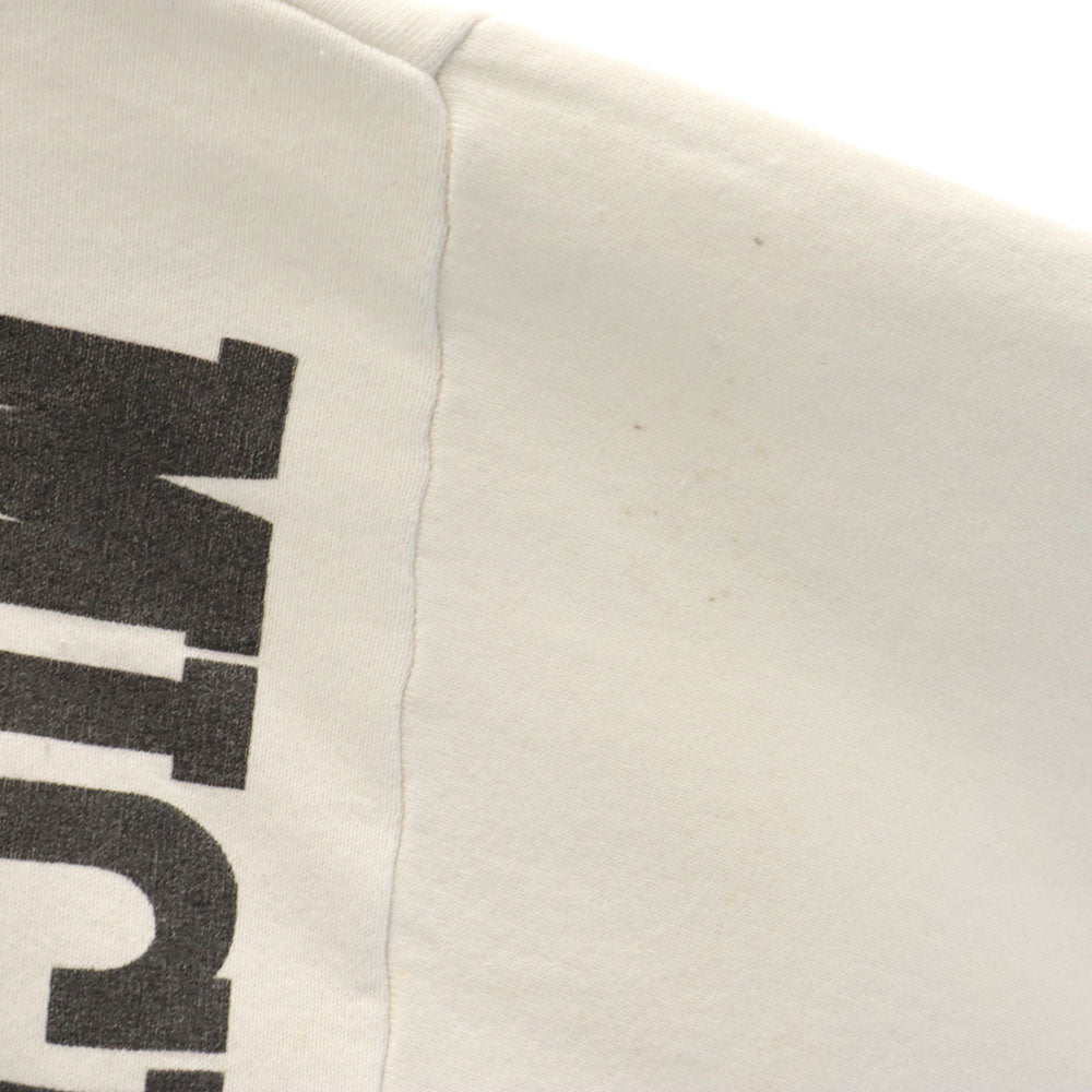 Disney ディズニー 90s オールド USA製 両面プリント 長袖 トレーナー S ホワイト 裏起毛 メンズ