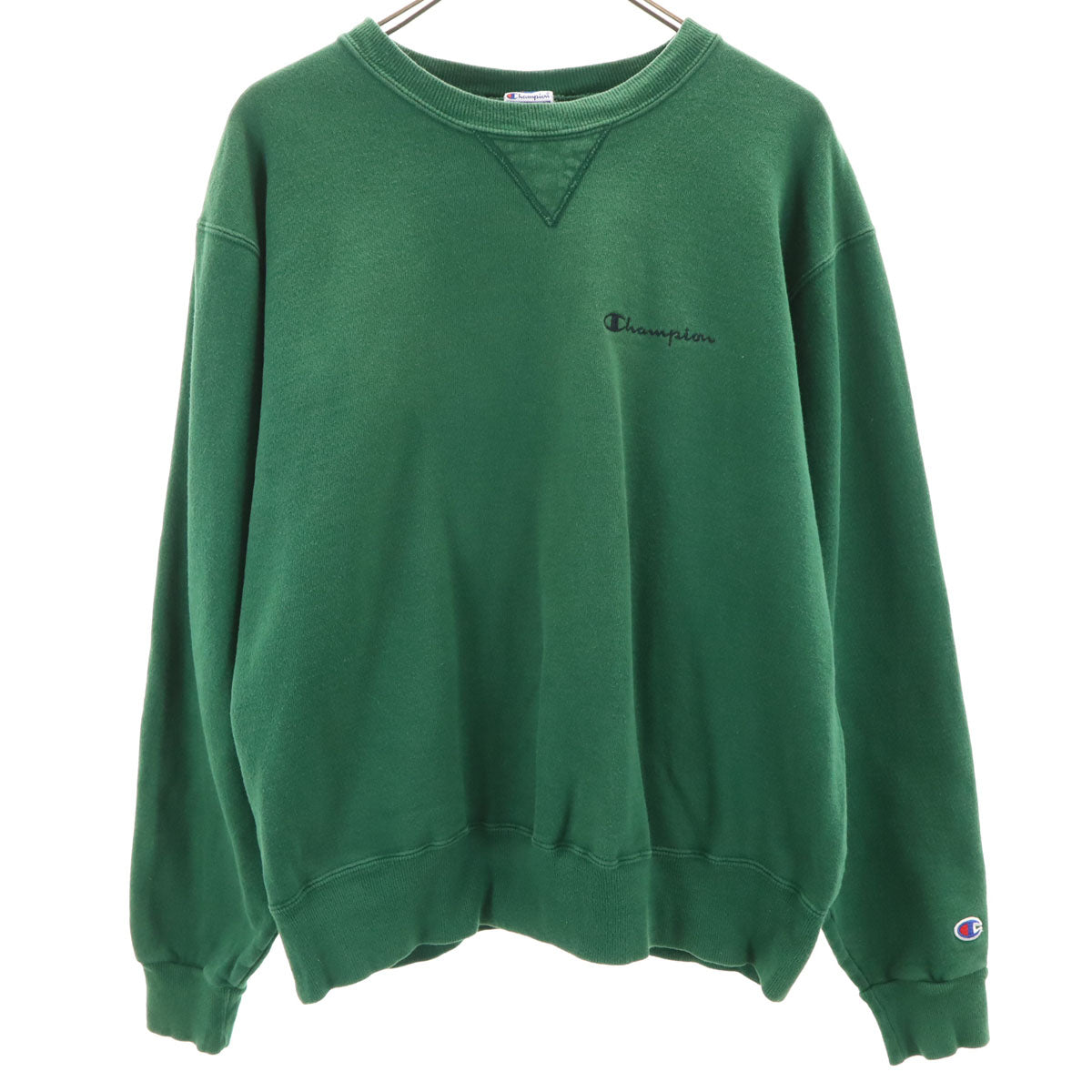 Champion チャンピオン 90s オールド 青タグ 長袖 トレーナー L グリーン 裏起毛 スウェット メンズ