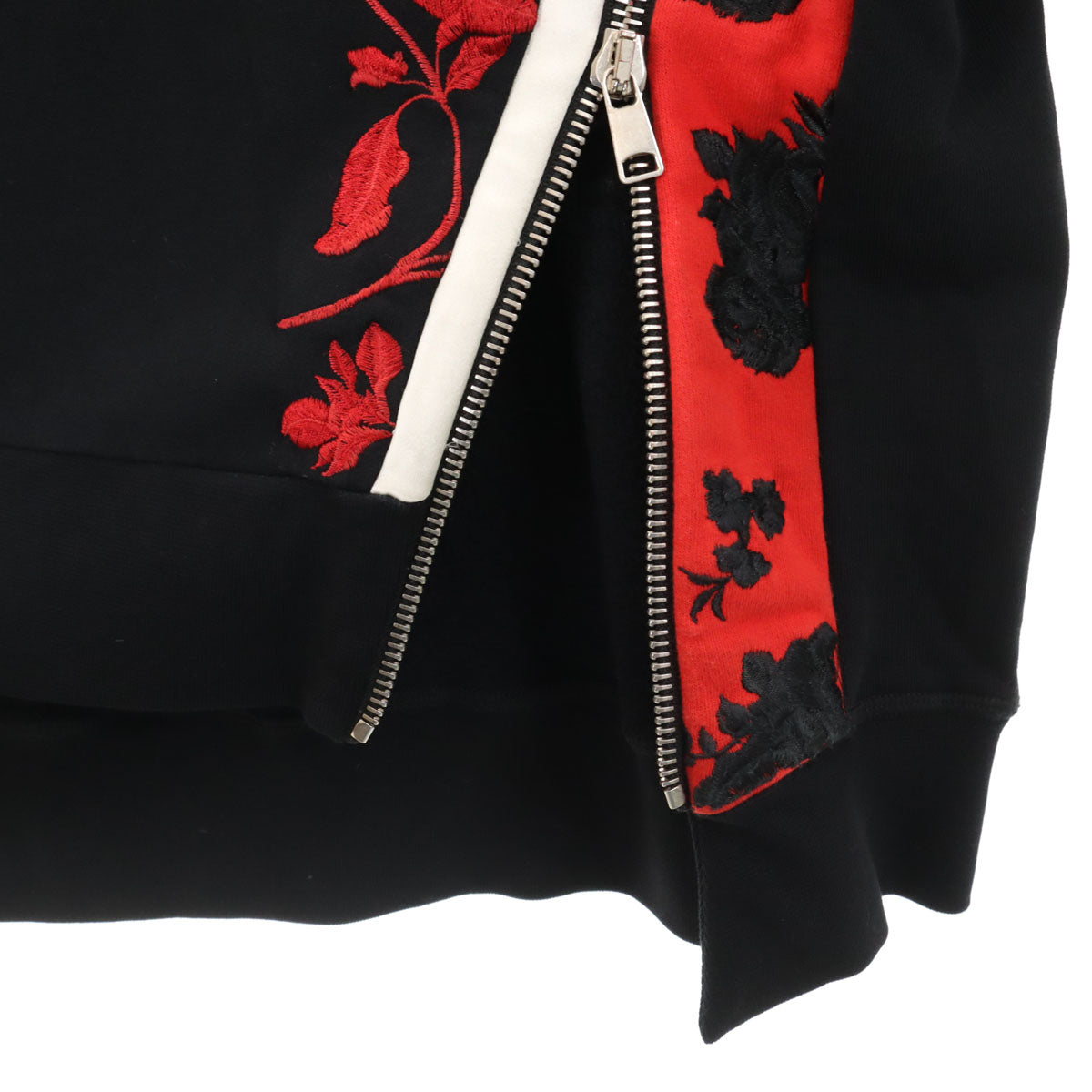 Alexander McQueen アレキサンダーマックイーン イタリア製 長袖 スウェット トレーナー 40 ブラック 裏起毛 レディース