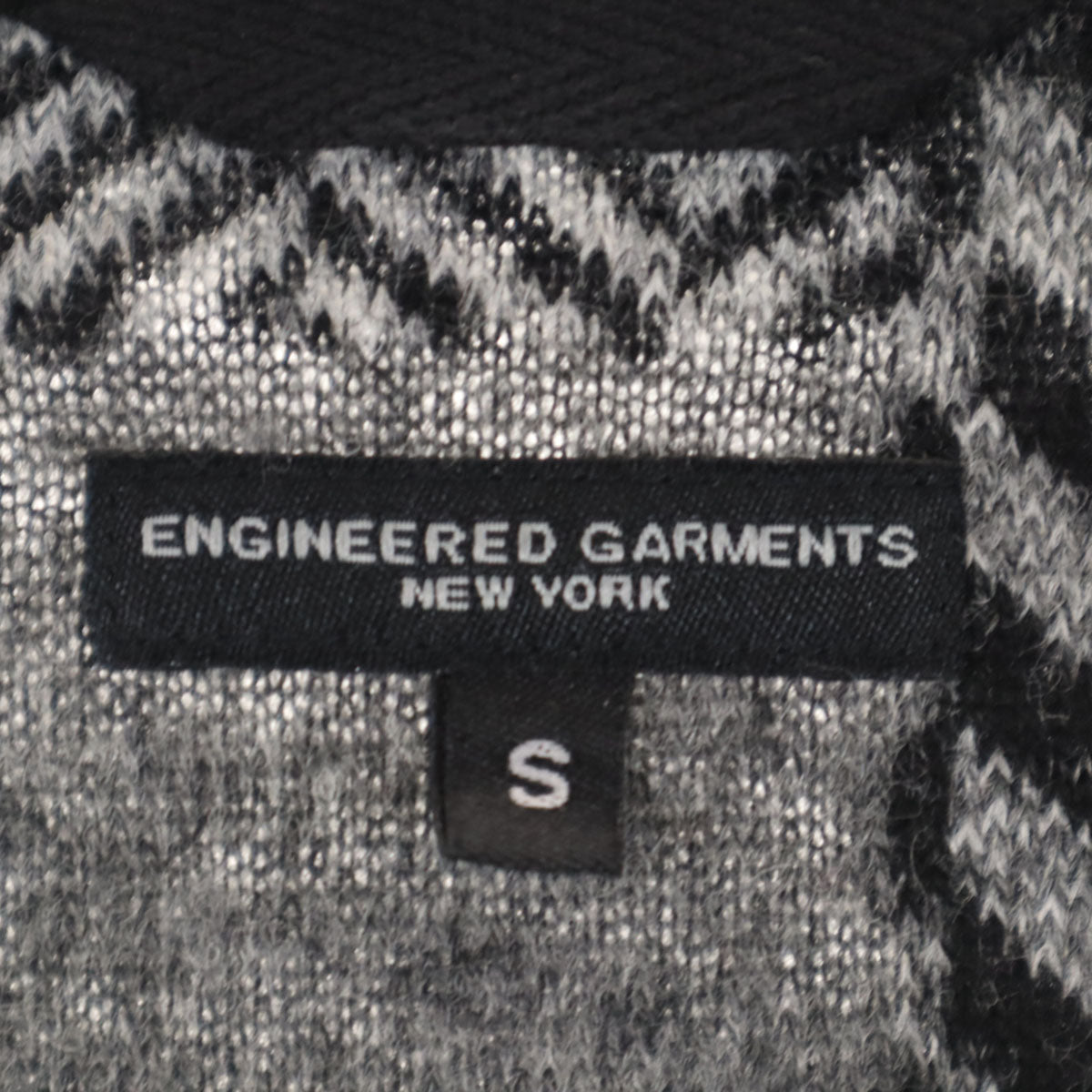 ENGINEERED GARMENTS エンジニアドガーメンツ USA製 総柄 ジャケット S ブラック系 メンズ