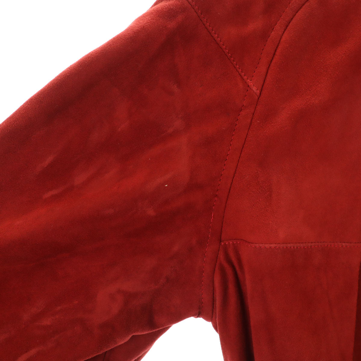 Herno ヘルノ イタリア製 レザーコート 44 レッド系 レディース