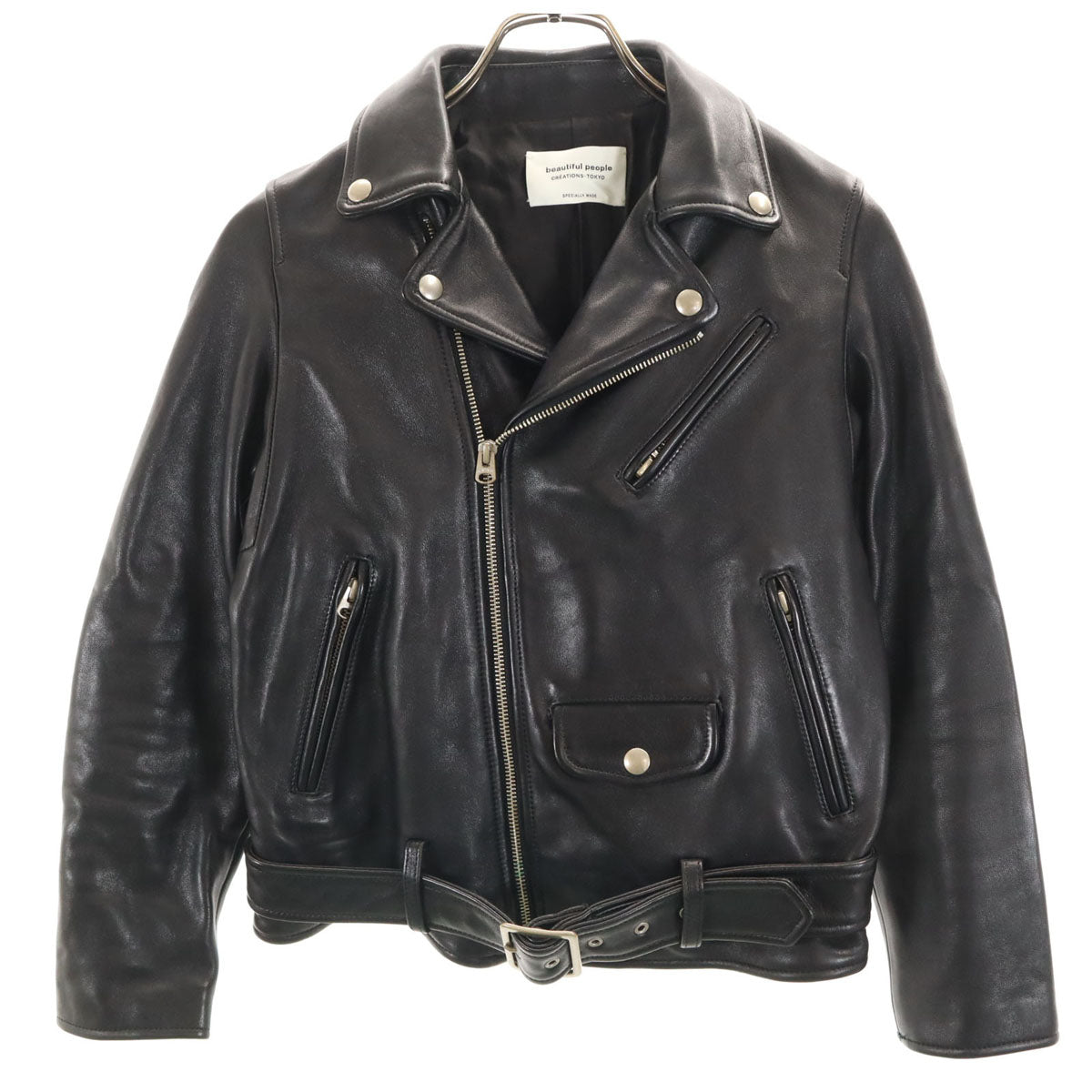 beautiful people ビューティフルピープル レザー ライダースジャケット 150 ブラック キッズ
