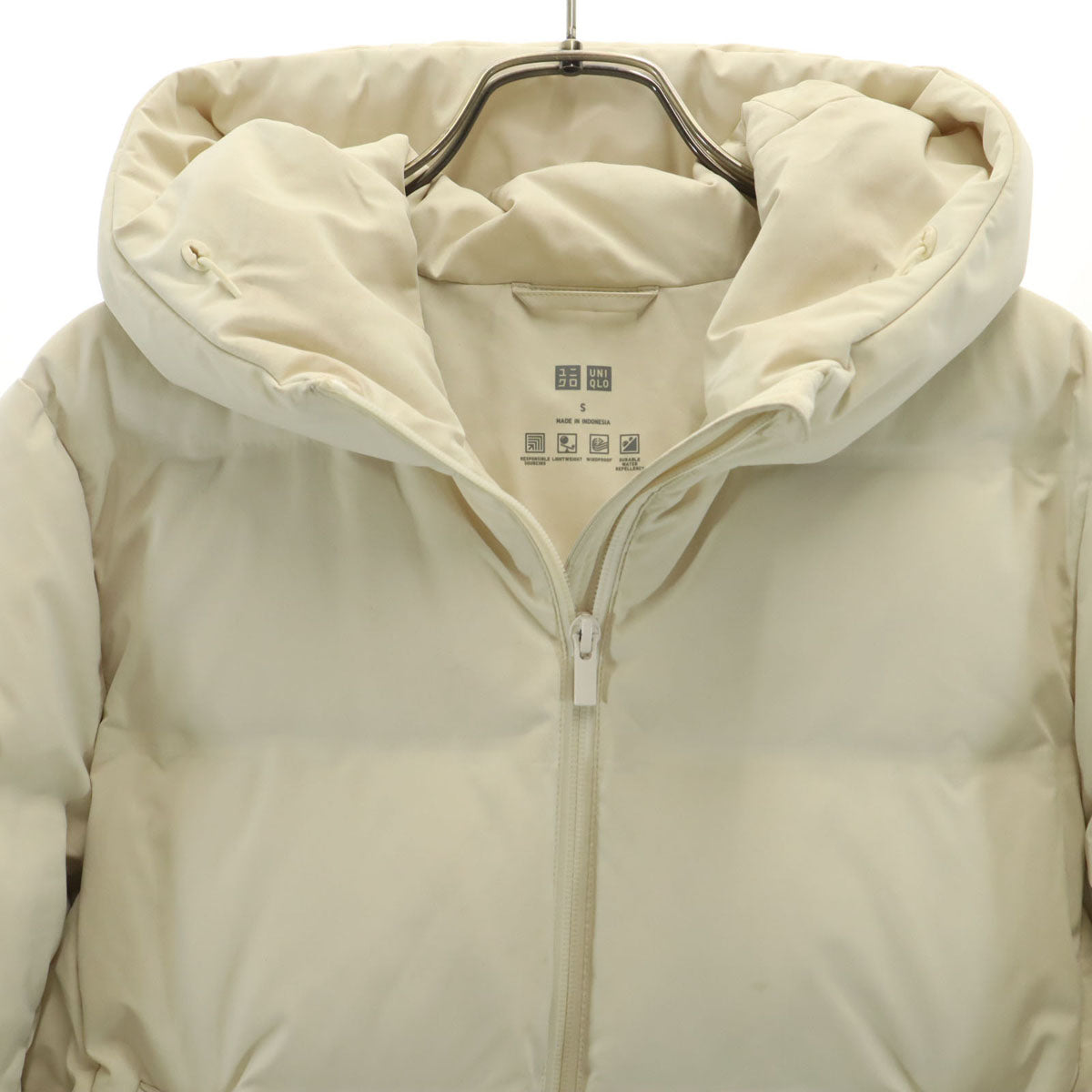 UNIQLO ユニクロ シームレス ダウンパーカ S オフホワイト レディース