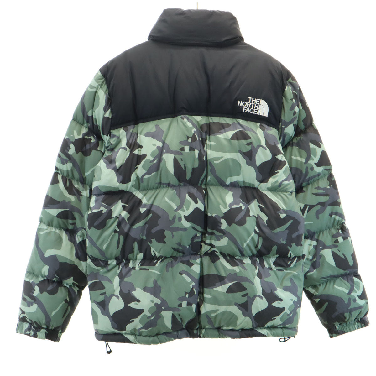 THE NORTH FACE ノースフェイス カモフラ柄 ノベルティー ヌプシ ダウンジャケット XL グリーン系 ND91842 アウトドア 迷彩 メンズ
