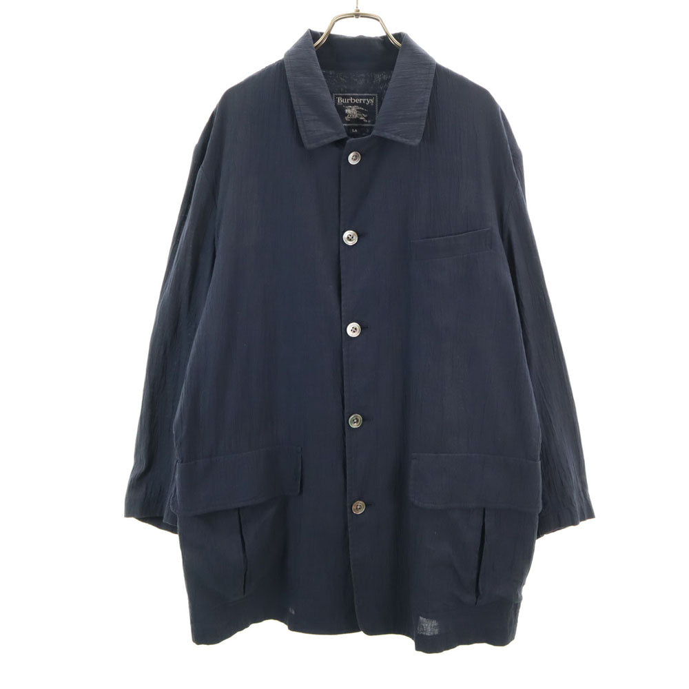 Burberrys バーバリーズ 90s オールド 日本製 ステンカラーコート LA ネイビー メンズ