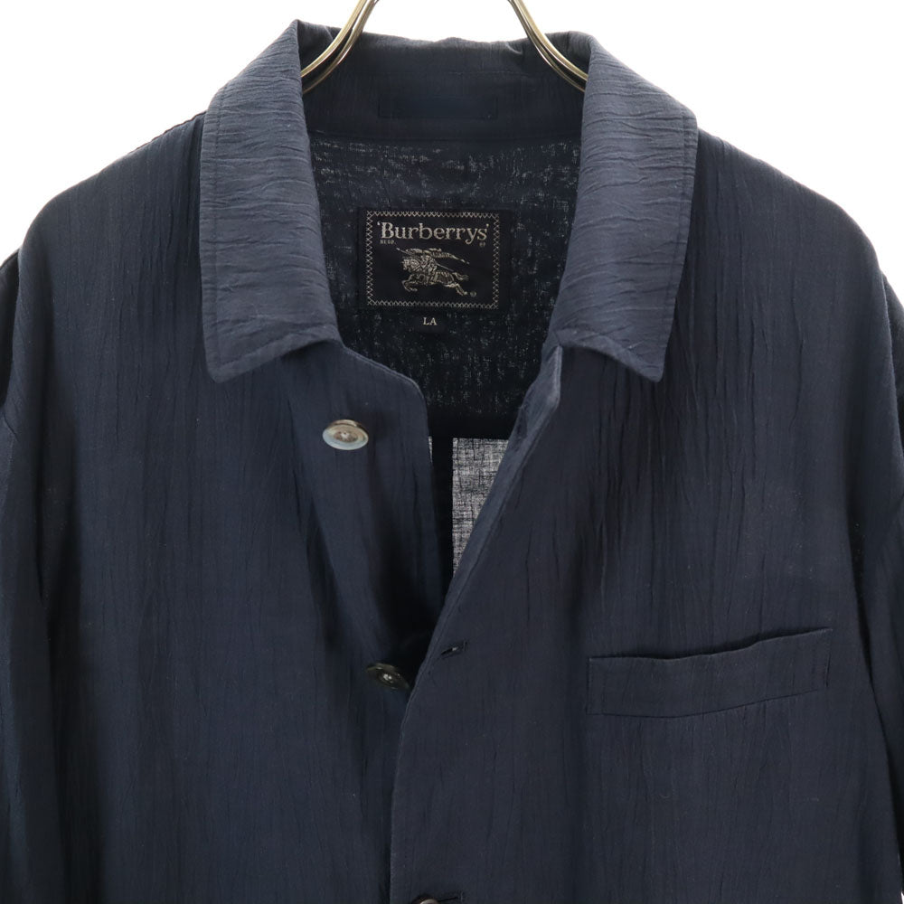 Burberrys バーバリーズ 90s オールド 日本製 ステンカラーコート LA ネイビー メンズ