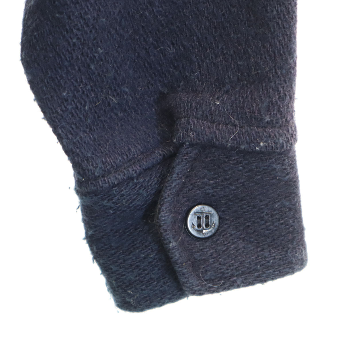 melton メルトン 70s USA製 ヴィンテージ 長袖 ウールシャツ M ネイビー メンズ