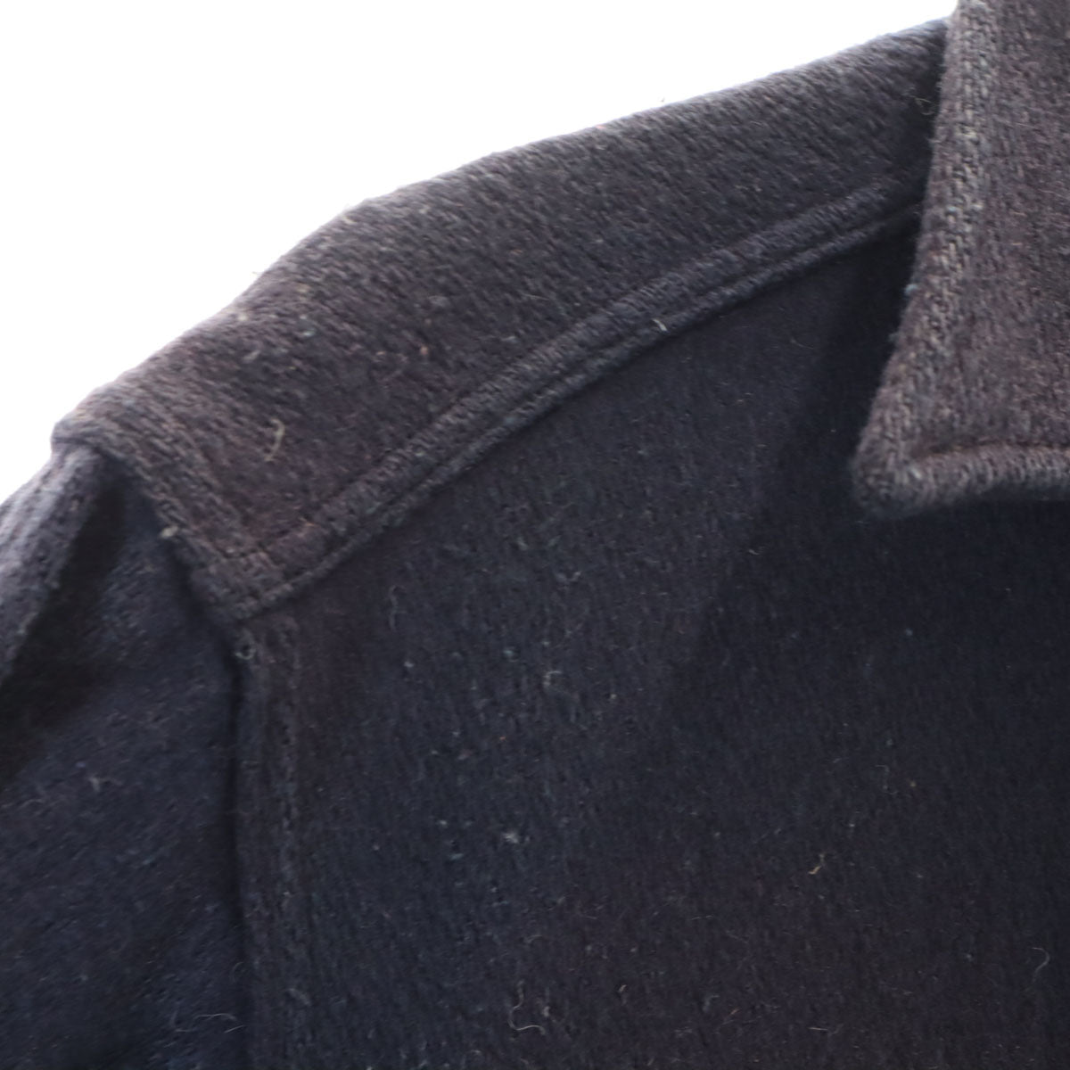 melton メルトン 70s USA製 ヴィンテージ 長袖 ウールシャツ M ネイビー メンズ