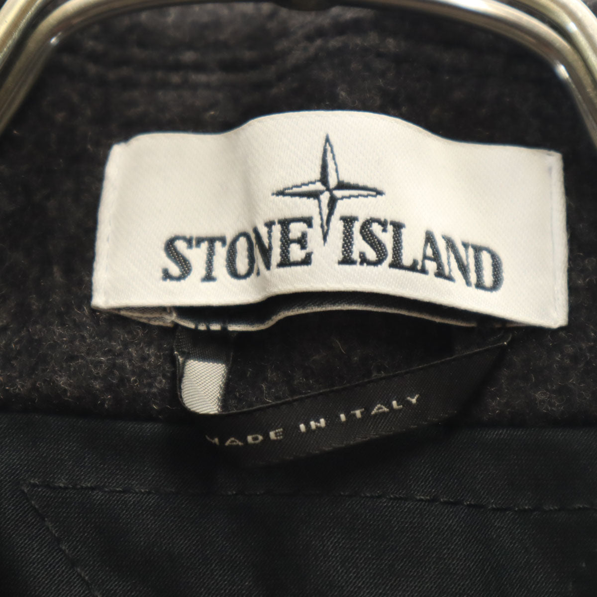 美品 STONE ISLAND ストーンアイランド イタリア製 メルトン ピーコート L チャコールグレー Pコート メンズ