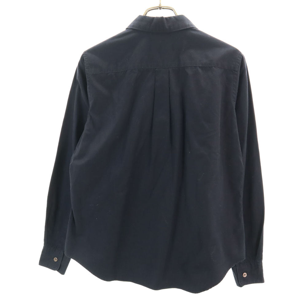 robe de chambre ローブドシャンブル 1997年 90s オールド 日本製 長袖 丸襟 コットンシャツ S ネイビー COMME des GARCONS レディース