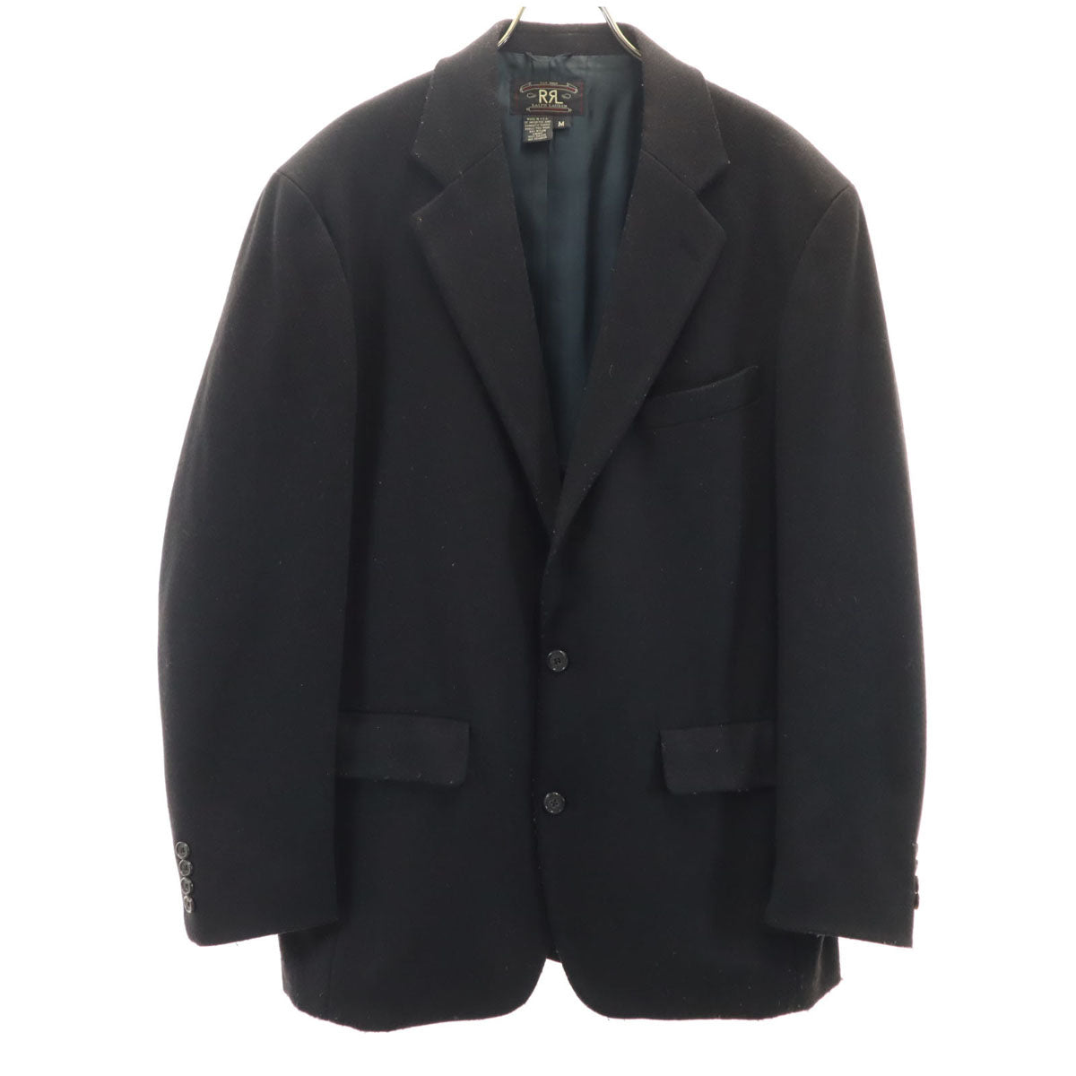 ダブルアールエル RRL 90s USA製 オールド 初期タグ 赤３星 テーラードジャケット M ブラック メンズ