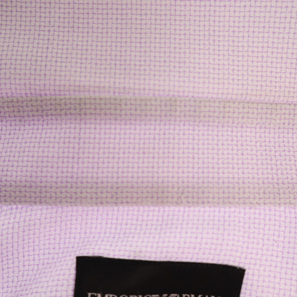 Emporio Armani エンポリオアルマーニ 長袖 コットンシャツ 41 パープル メンズ