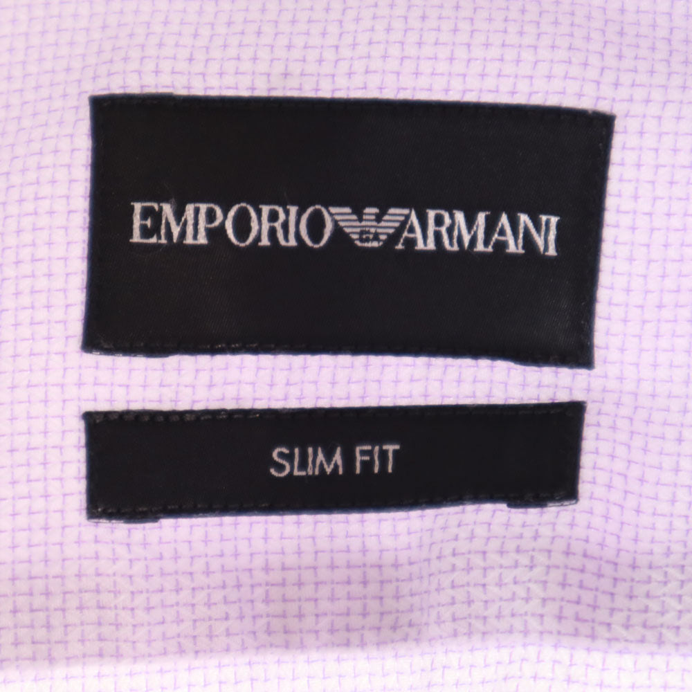 Emporio Armani エンポリオアルマーニ 長袖 コットンシャツ 41 パープル メンズ