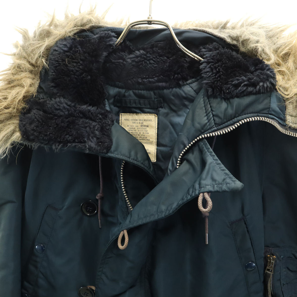 ALPHA アルファ 90s USA製 オールド ミリタリージャケット M ネイビー系 メンズ