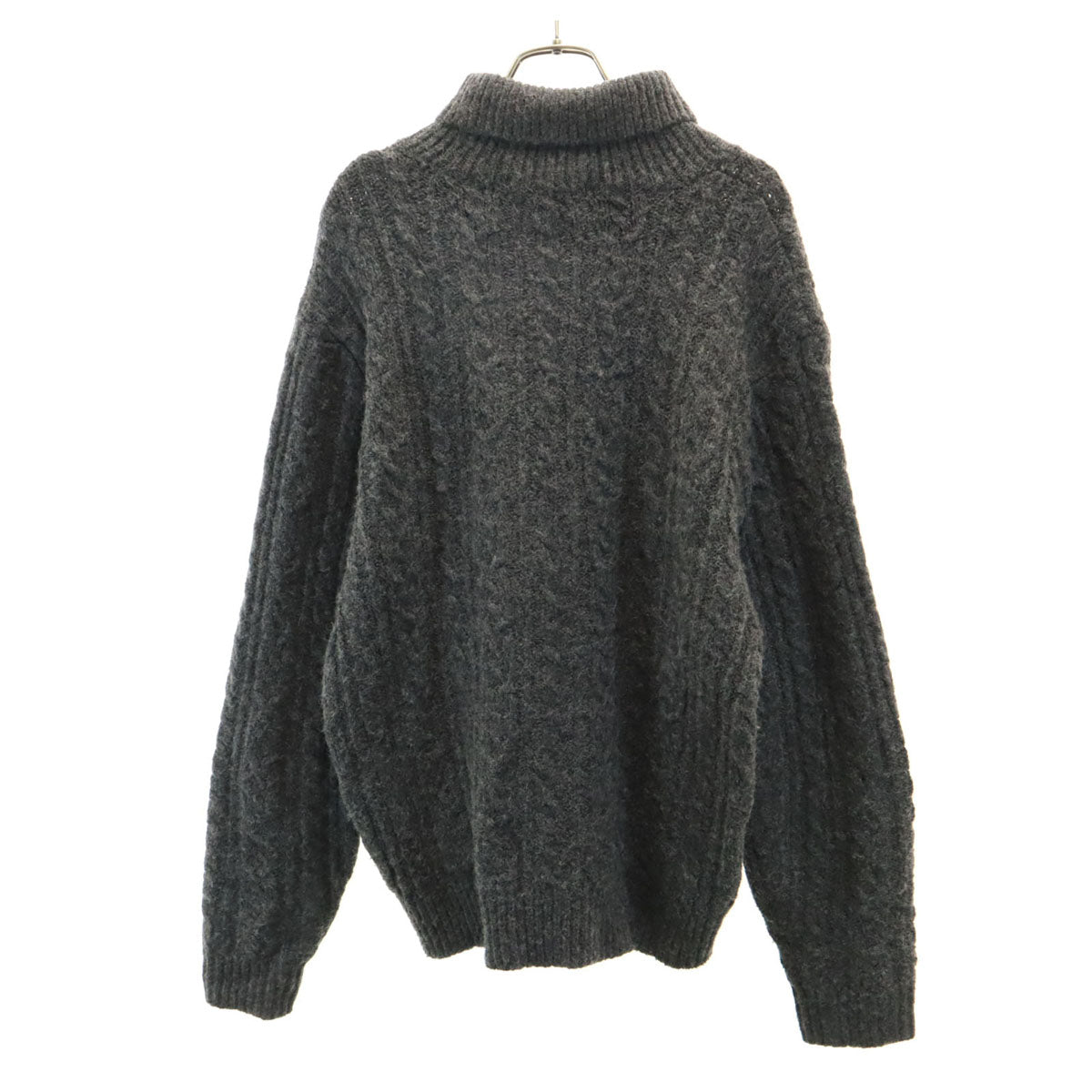 nano universe ナノユニバース ウールブレンド 長袖 タートルネック ニット M グレー系 セーター レディース