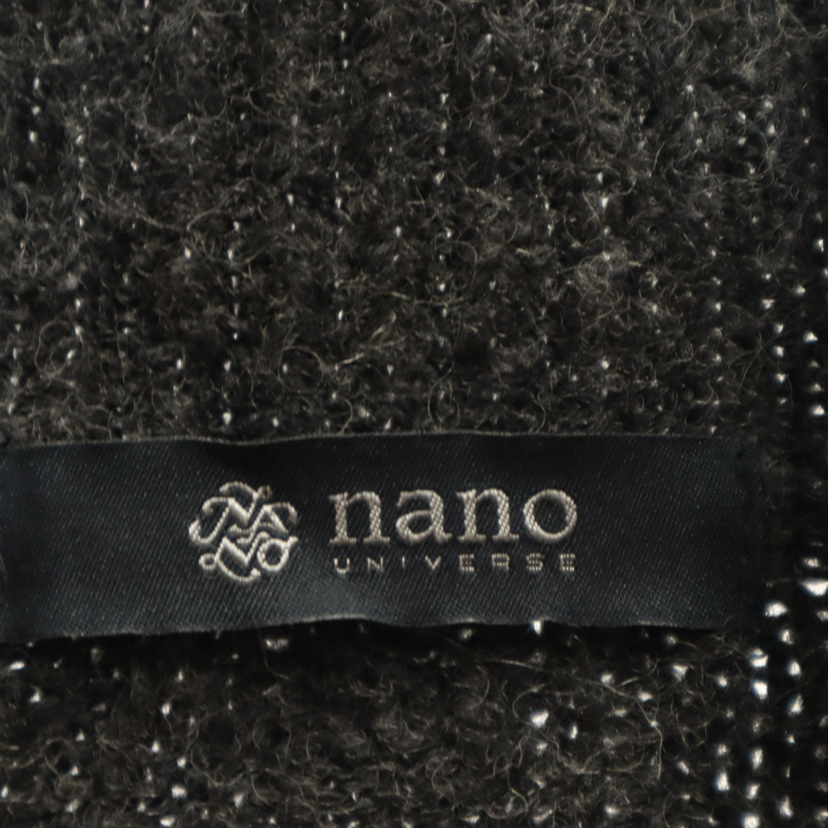 nano universe ナノユニバース ウールブレンド 長袖 タートルネック ニット M グレー系 セーター レディース