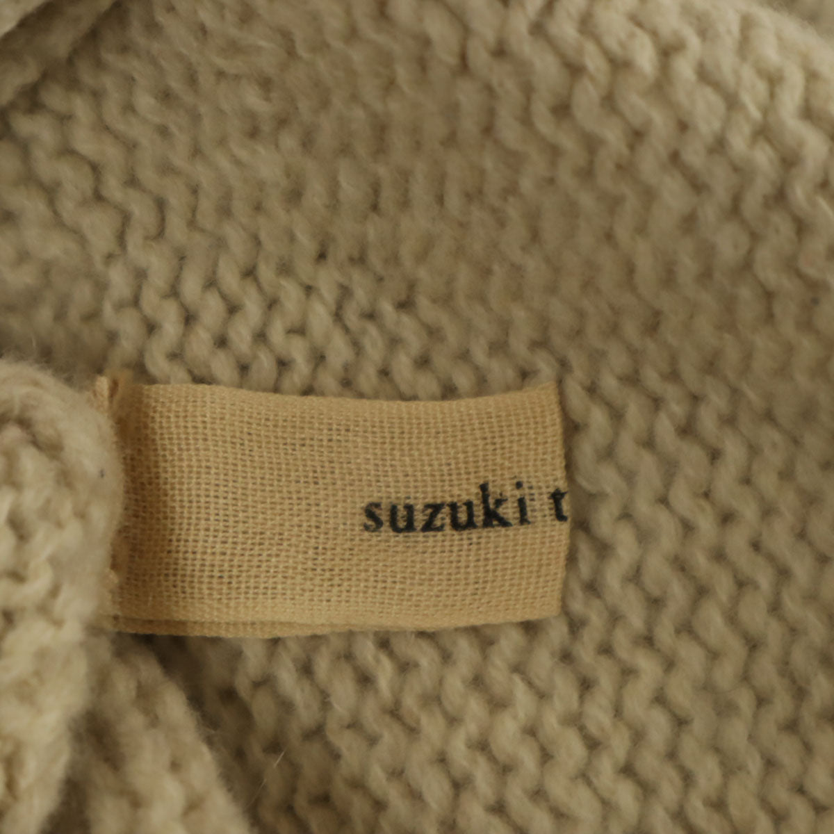 suzuki takayuki スズキタカユキ 日本製 ウール カシミヤブレンド 長袖 ニット ベージュ系 セーター レディース