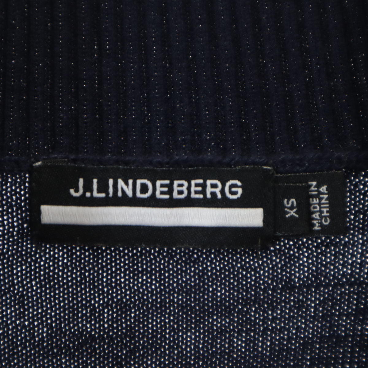 J.LINDEBERG ジェイリンドバーグ 長袖 ハイネック ウール ニット XS ネイビー系 セーター レディース