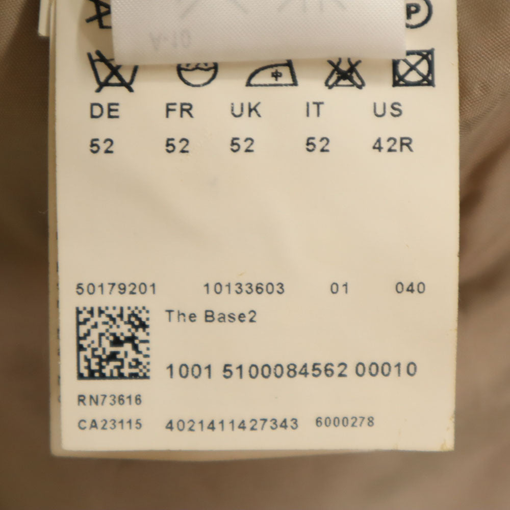 BOSS HUGO BOSS ボスヒューゴボス トルコ製 テーラードジャケット 52 グレー メンズ