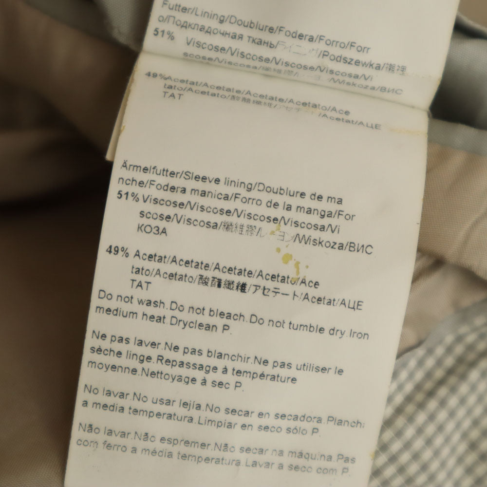 BOSS HUGO BOSS ボスヒューゴボス トルコ製 テーラードジャケット 52 グレー メンズ