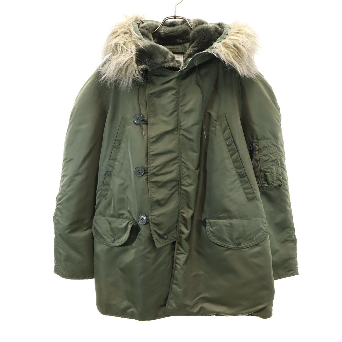 ALPHA INDUSTRIES INC アルファインダストリーズ USA製 N-3B フライトジャケット M カーキ メンズ