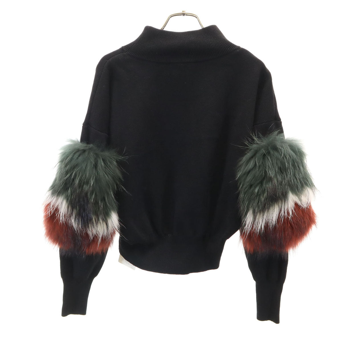 未使用 eimy istoire エイミーイストワール 長袖 スリーブファー セーター F ブラック ニット レディース