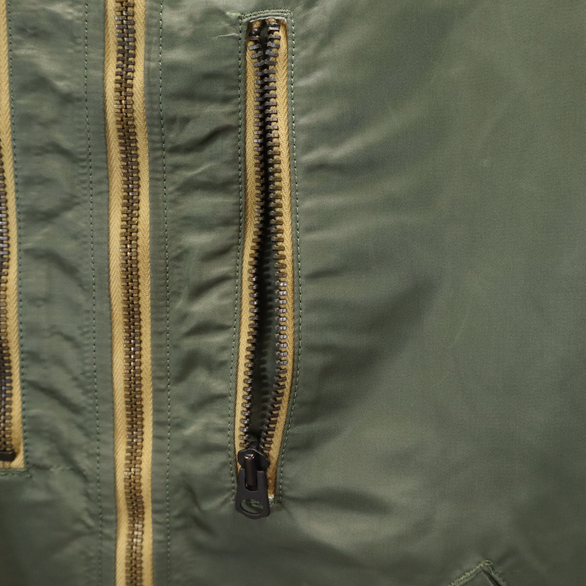 marka マーカ 日本製 MA-1 ノーカラー フライトジャケット 1 カーキ メンズ