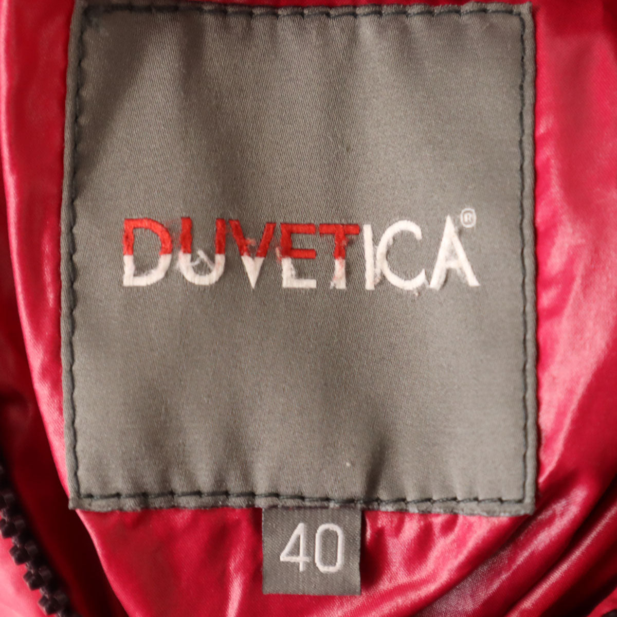 DUVETICA デュベティカ リバーシブル ダウンジャケット 40 レッド系 レディース