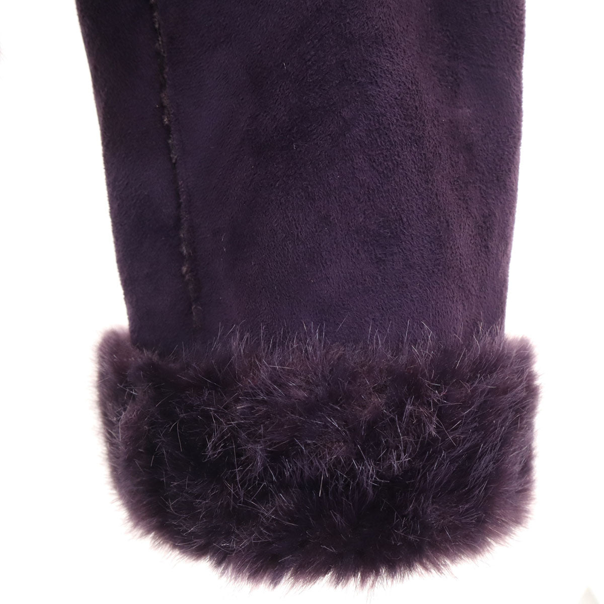 ARMANI JEANS アルマーニジーンズ リバーシブル スエード ジャケット USA6 パープル系 ファー レディース