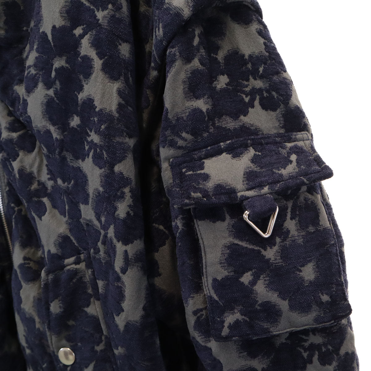 MAISON SPECIAL メゾンスペシャル 総柄 2WAY フラワージャガード ブルゾン F ネイビー系 メンズ