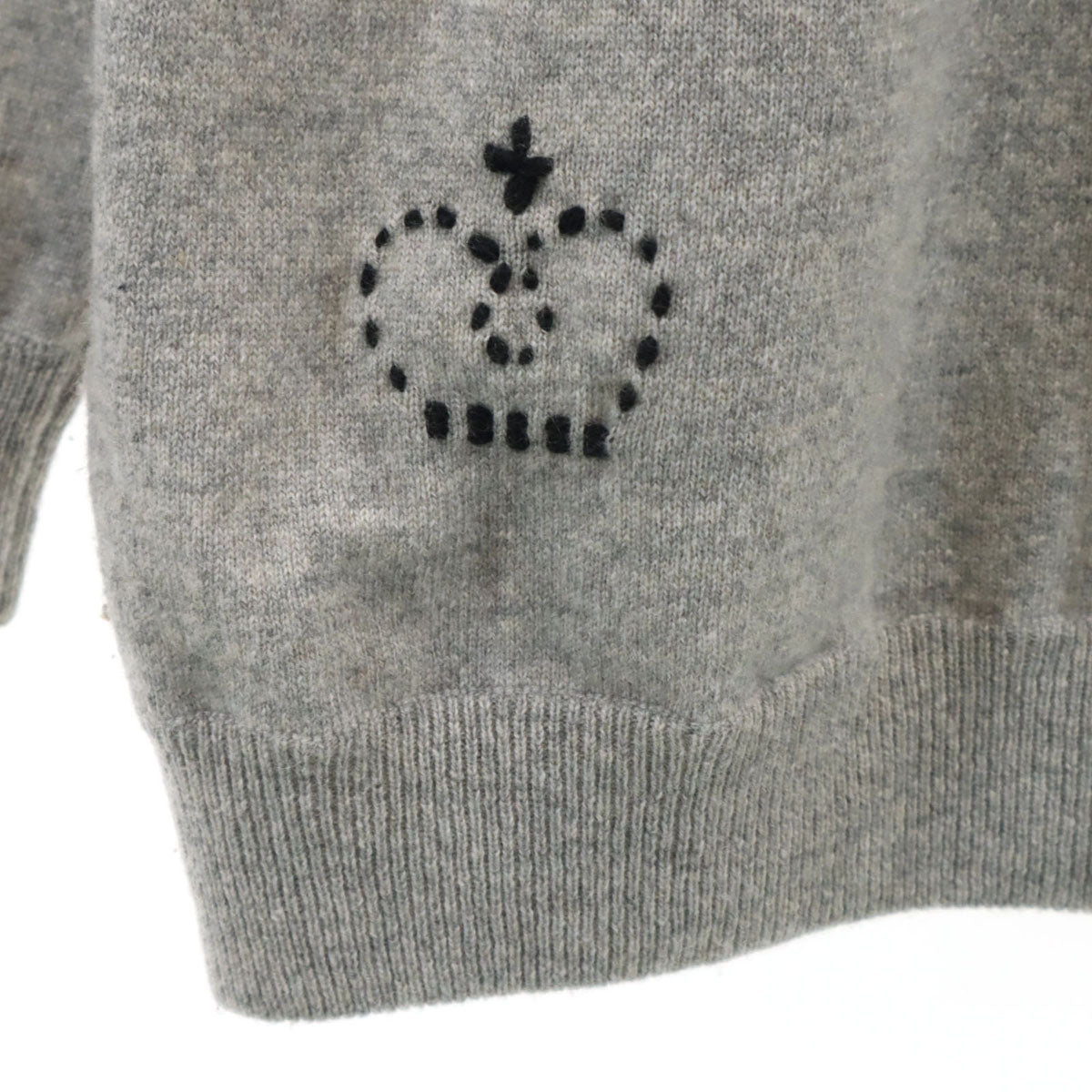 QUEENE AND BELLE クイーンアンドベル スコットランド製 長袖 ニット パーカー グレー レディース