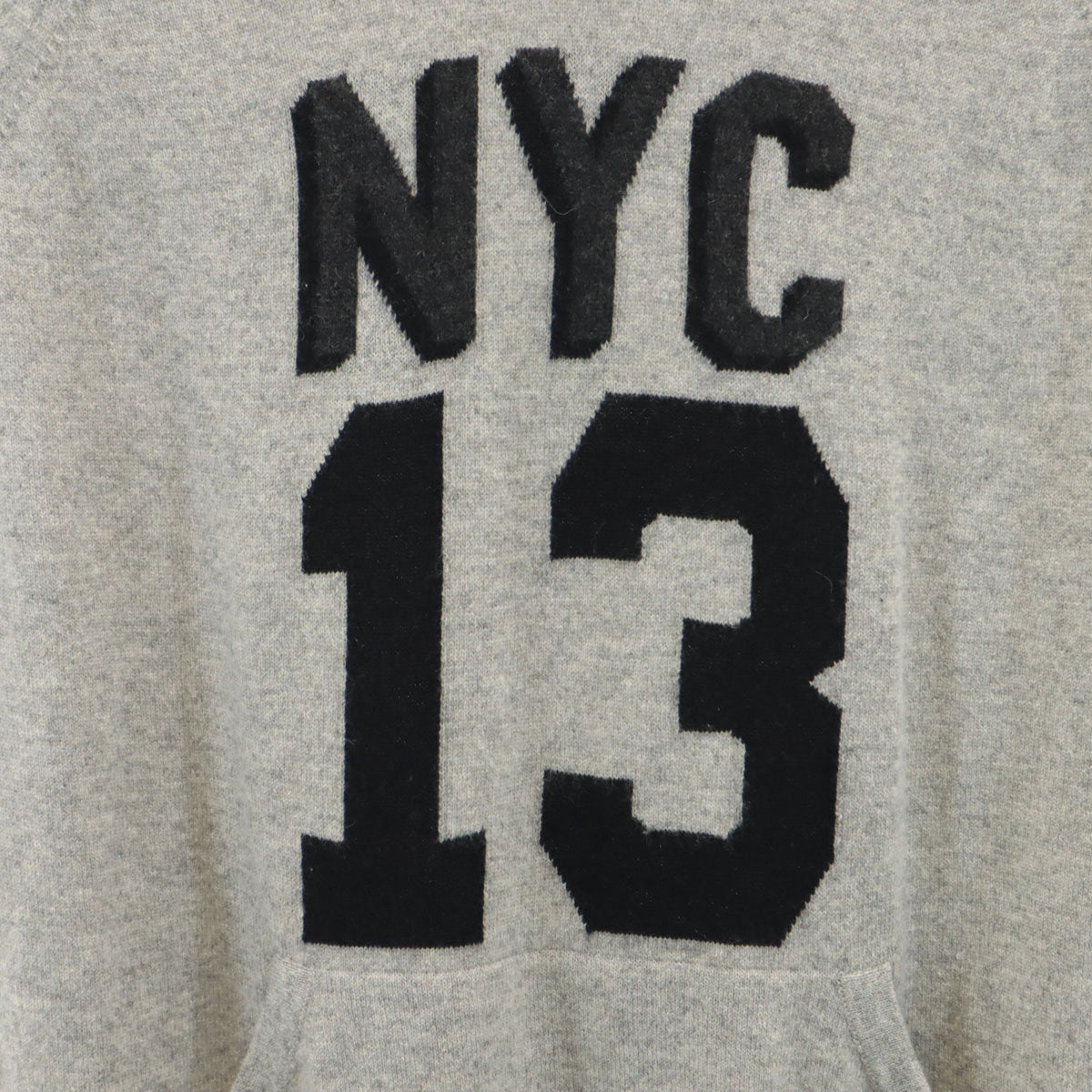 QUEENE AND BELLE クイーンアンドベル スコットランド製 長袖 ニット パーカー グレー レディース