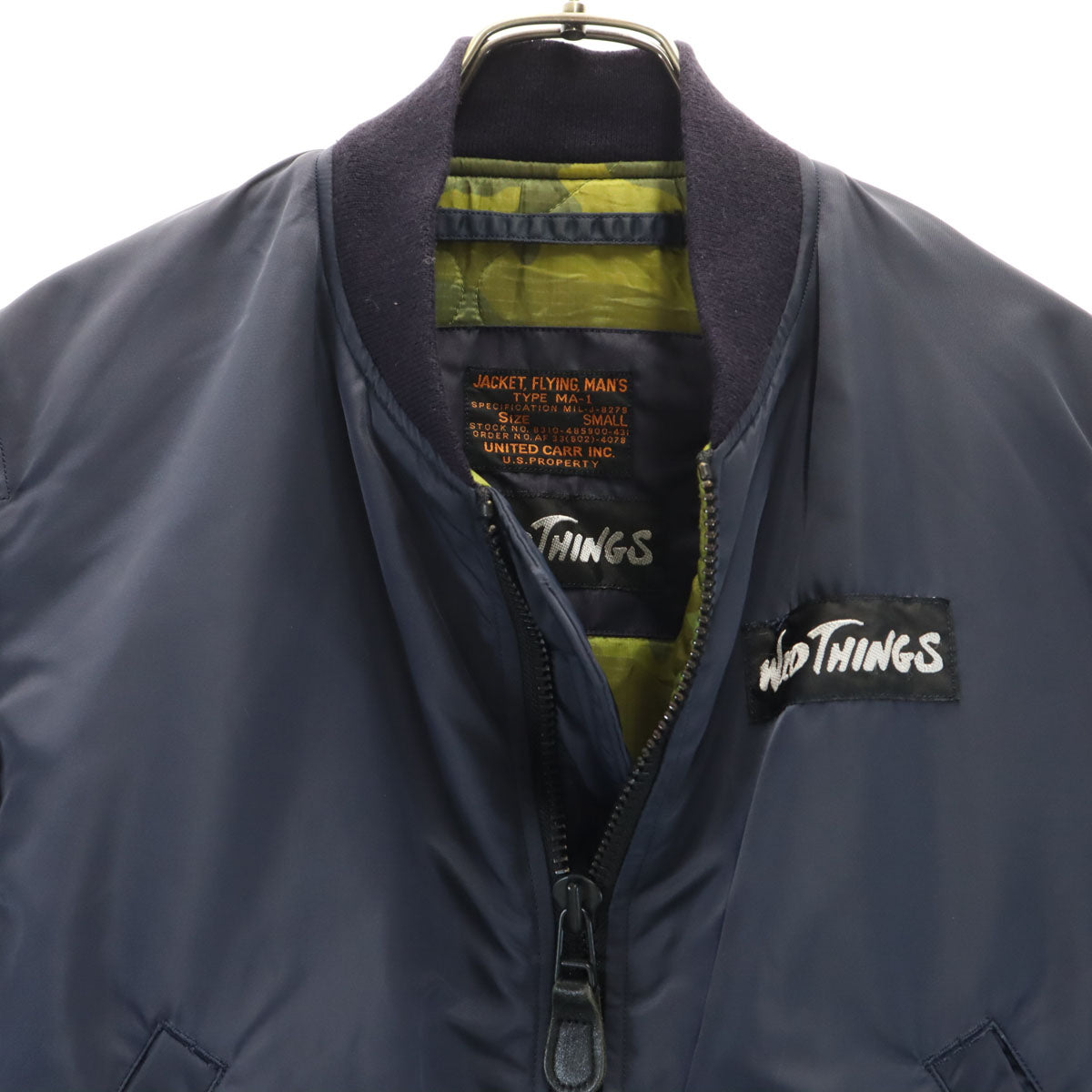 WILDTHINGS ワイルドシングス MA-1 フライトジャケット S ネイビー メンズ