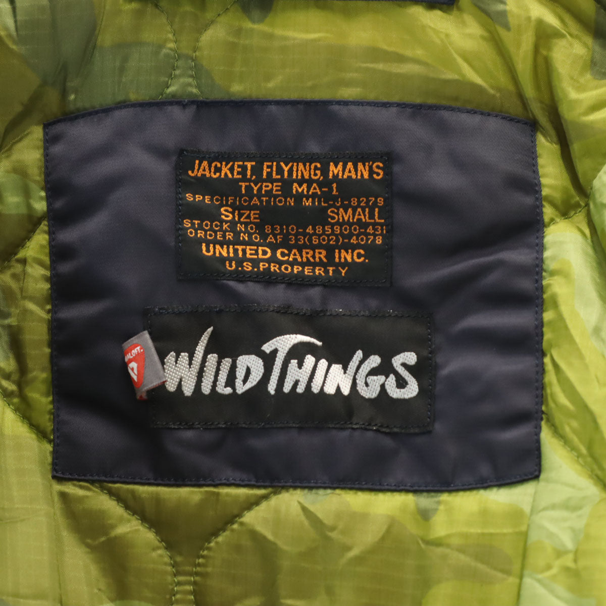 WILDTHINGS ワイルドシングス MA-1 フライトジャケット S ネイビー メンズ