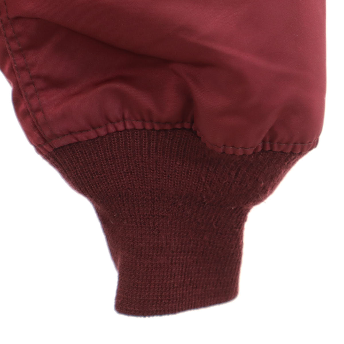 90s USA製 オールド MA-1 フライトジャケット M ワインレッド 中綿 IDEALジップ メンズ