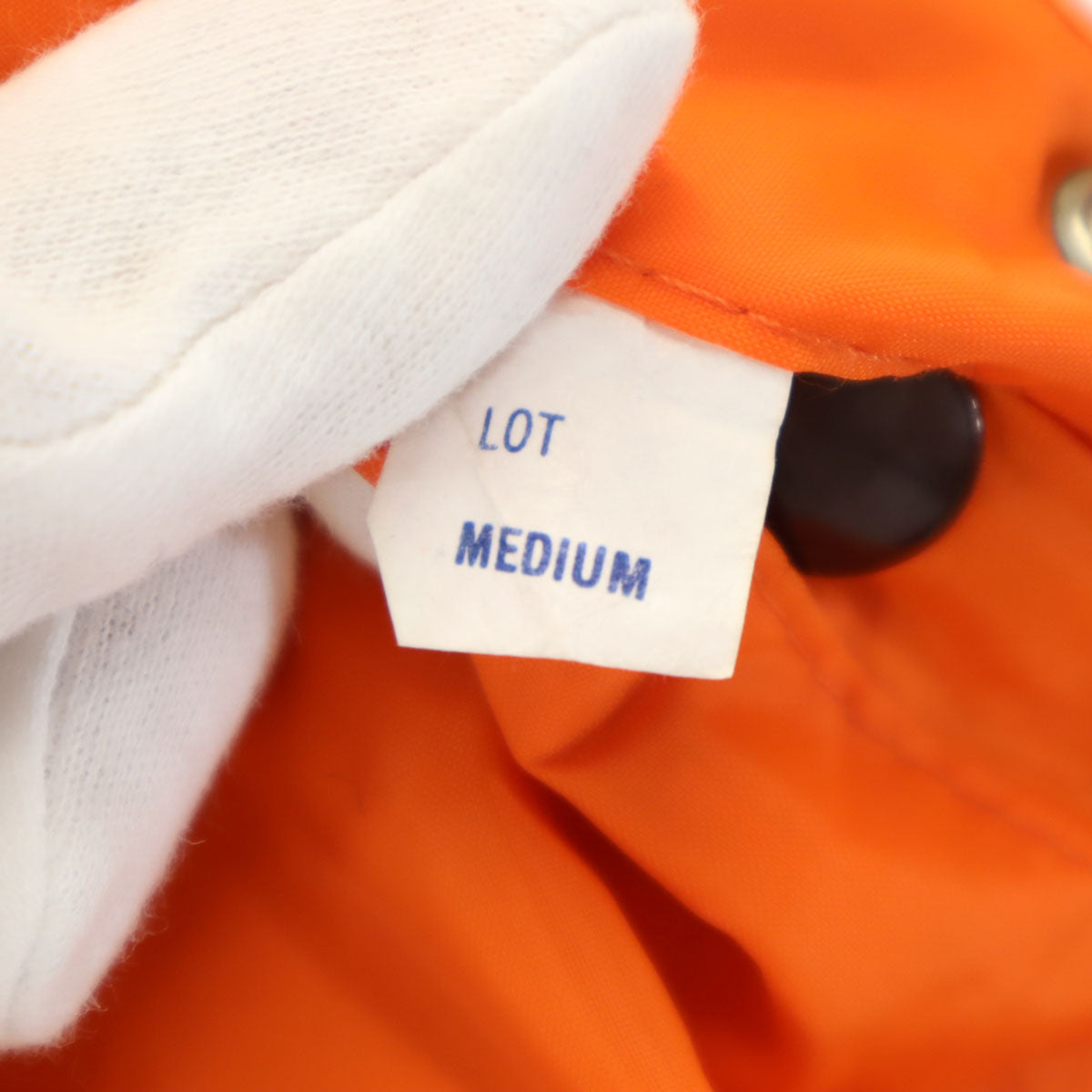 90s USA製 オールド MA-1 フライトジャケット M ワインレッド 中綿 IDEALジップ メンズ