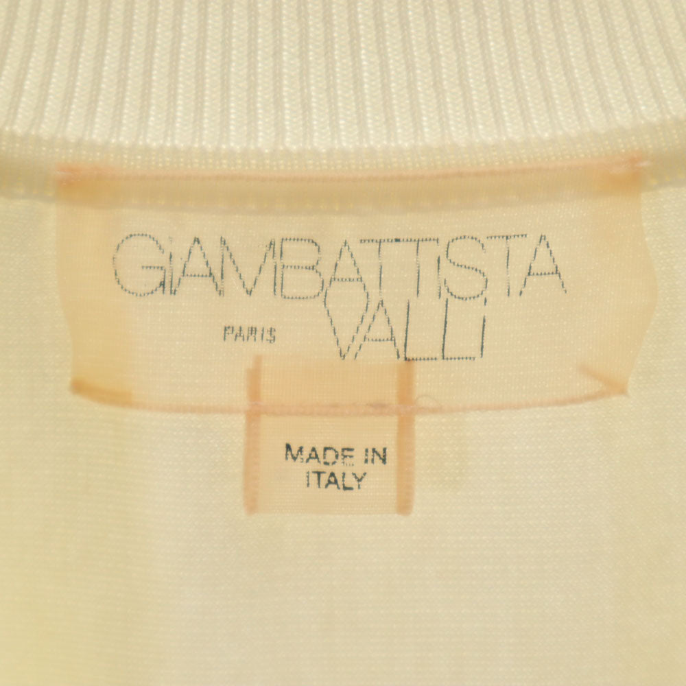 ジャンバティスタ バリ イタリア製 長袖 カーディガン 40 ホワイト レディース