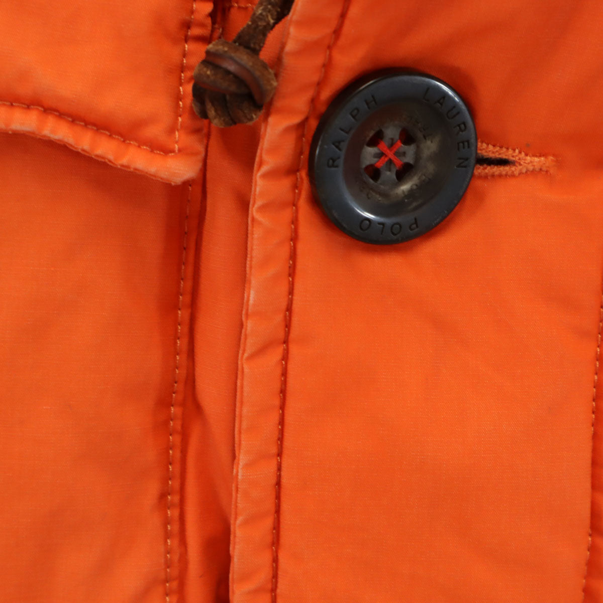 Polo by Ralph Lauren ポロバイラルフローレン ワックスコーティング加工 ダウンジャケット S オレンジ メンズ