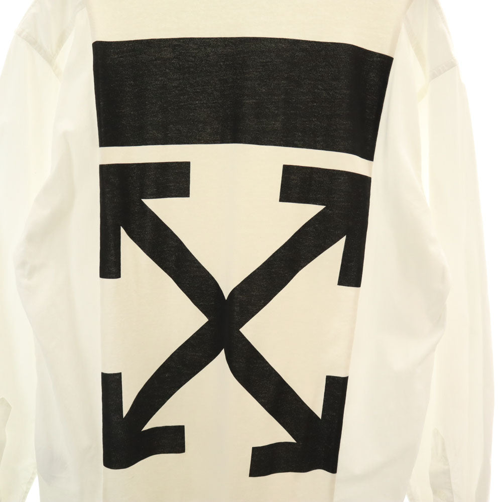 OFF-WHITE オフホワイト イタリア製 長袖 カットソー M ホワイト メンズ