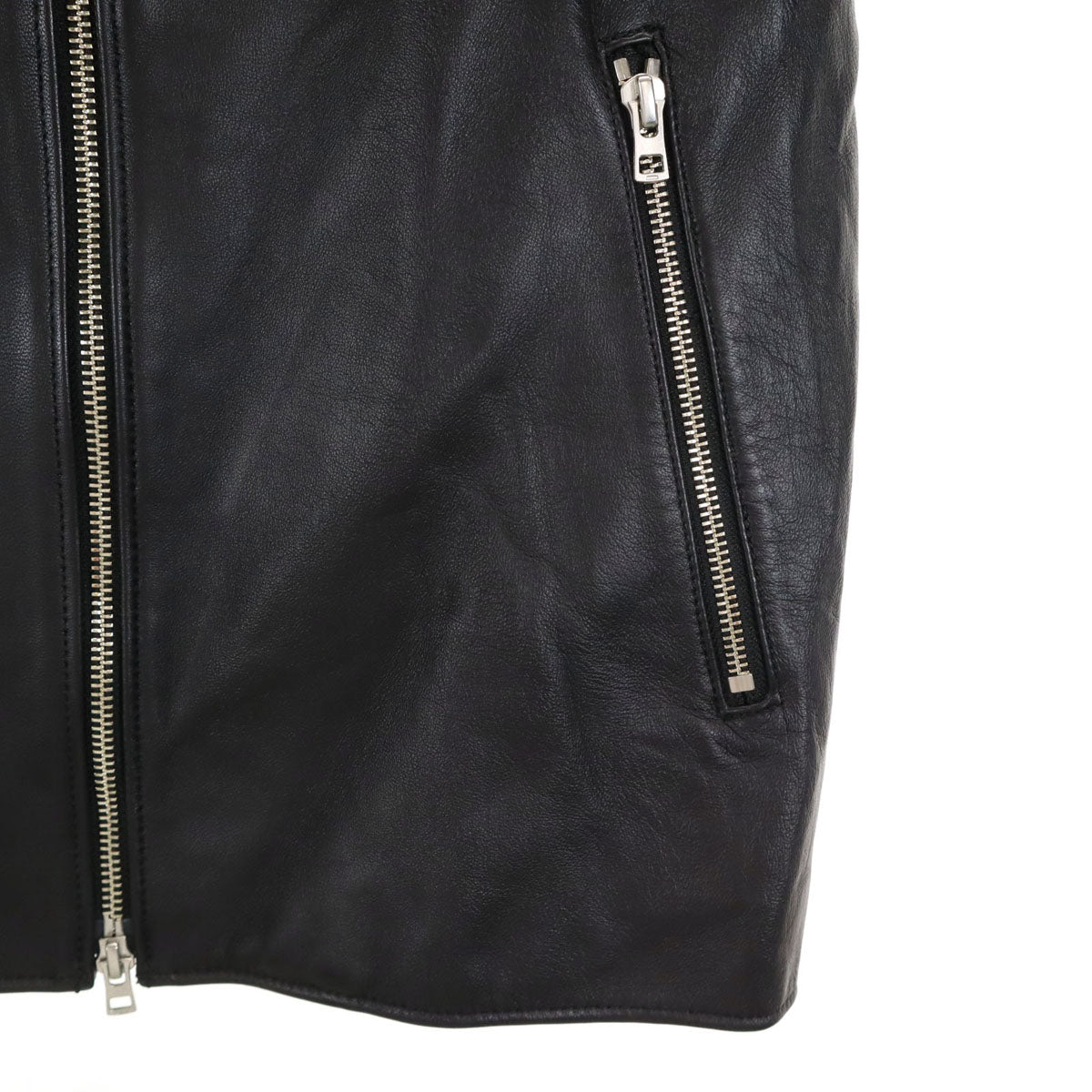 LIDNM リドム 日本製 羊革 ライダースジャケット L ブラック シングル ラムレザー メンズ