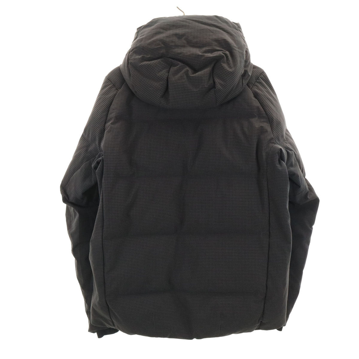 DESCENTE デサント チェック柄 水沢 ダウンジャケット L チャコールブラック メンズ