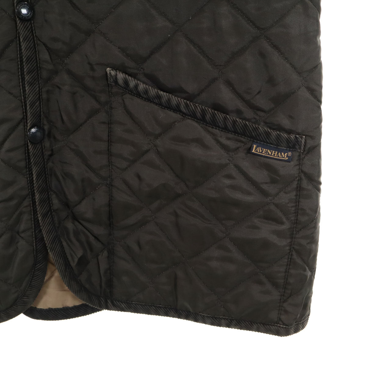 LAVENHAM ラベンハム イギリス製 キルティングジャケット 40 チャコール系 メンズ