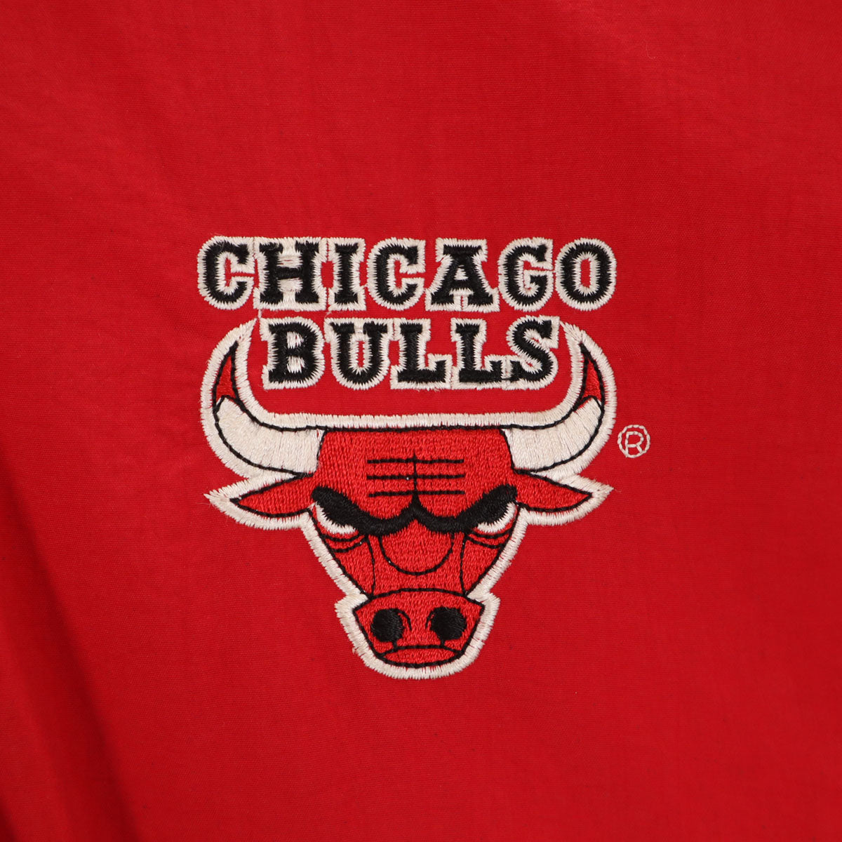 STARTER スターター 90s オールド NBA シカゴ・ブルズ ハーフジップ ナイロンジャケット L レッド プルオーバー 中綿 Chicago Bulls メンズ