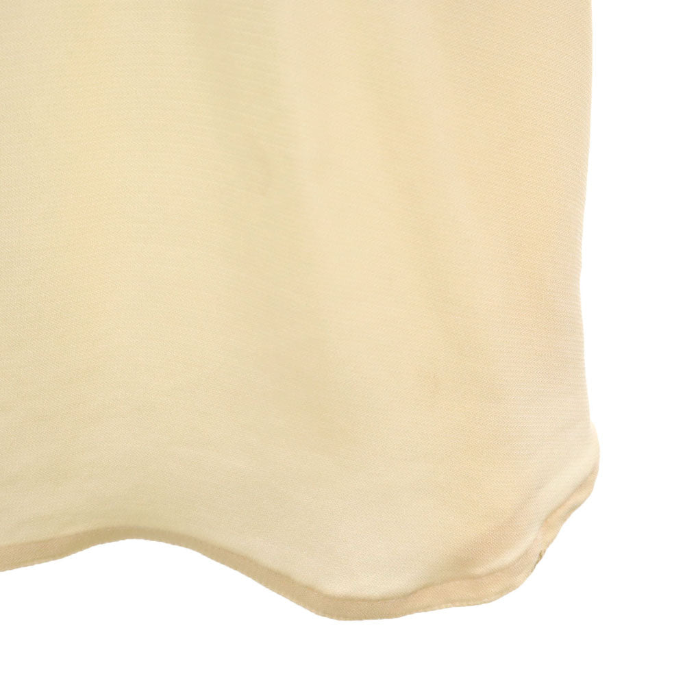 HERMES エルメス フランス製 シルクブレンド オールド 長袖 シャツ 38 ベージュ レディース