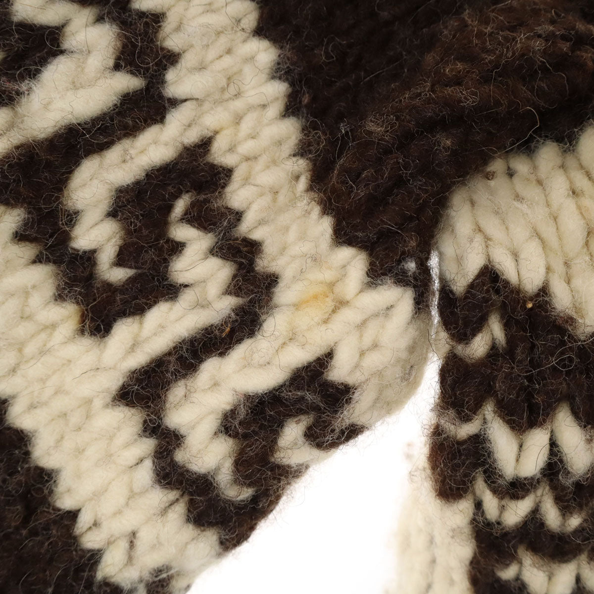 GENUINE COWICHAN 70s 80s カナダ製 ヴィンテージ サンダーバード カウチンジャケット ブラウン ニット TALONジップ メンズ