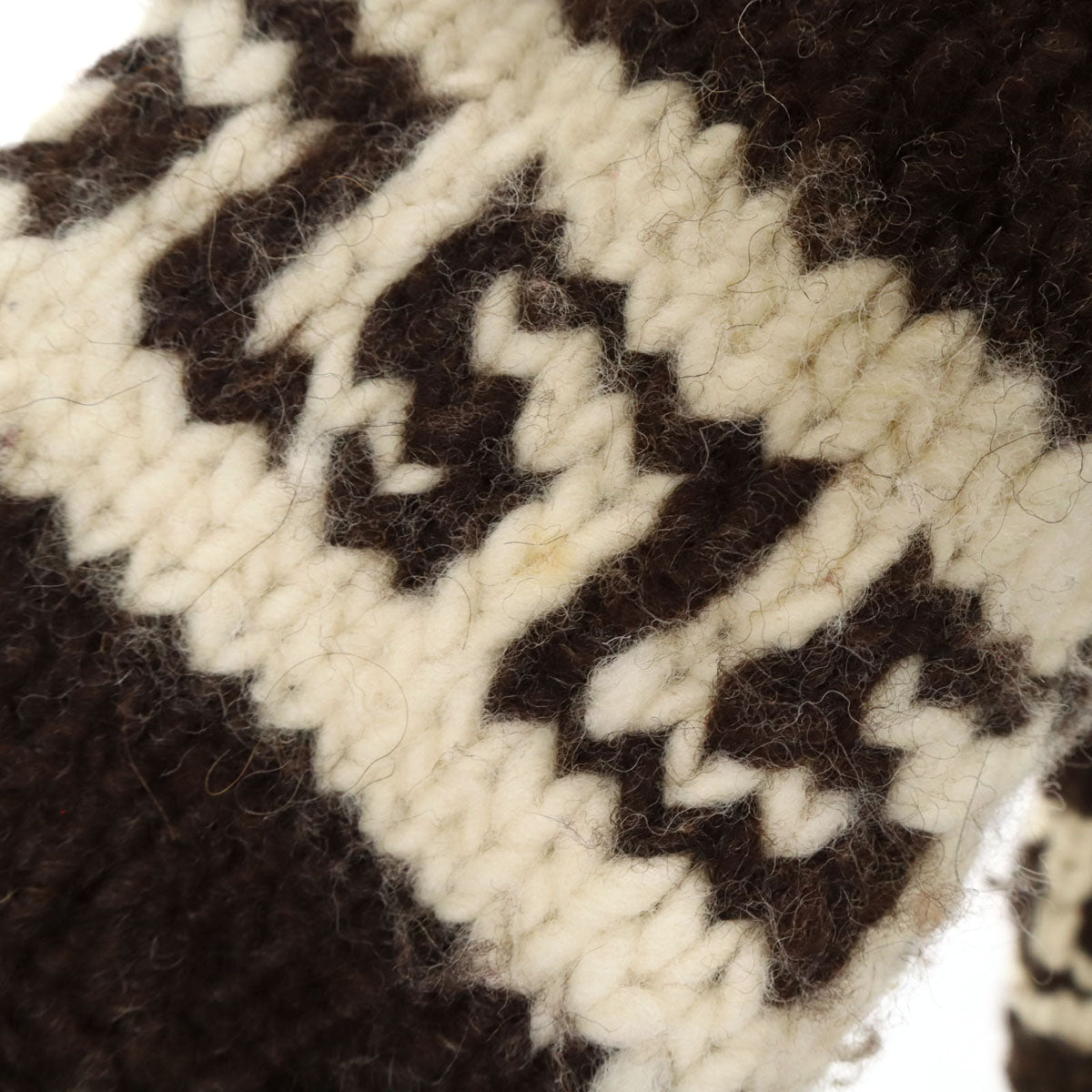 GENUINE COWICHAN 70s 80s カナダ製 ヴィンテージ サンダーバード カウチンジャケット ブラウン ニット TALONジップ メンズ