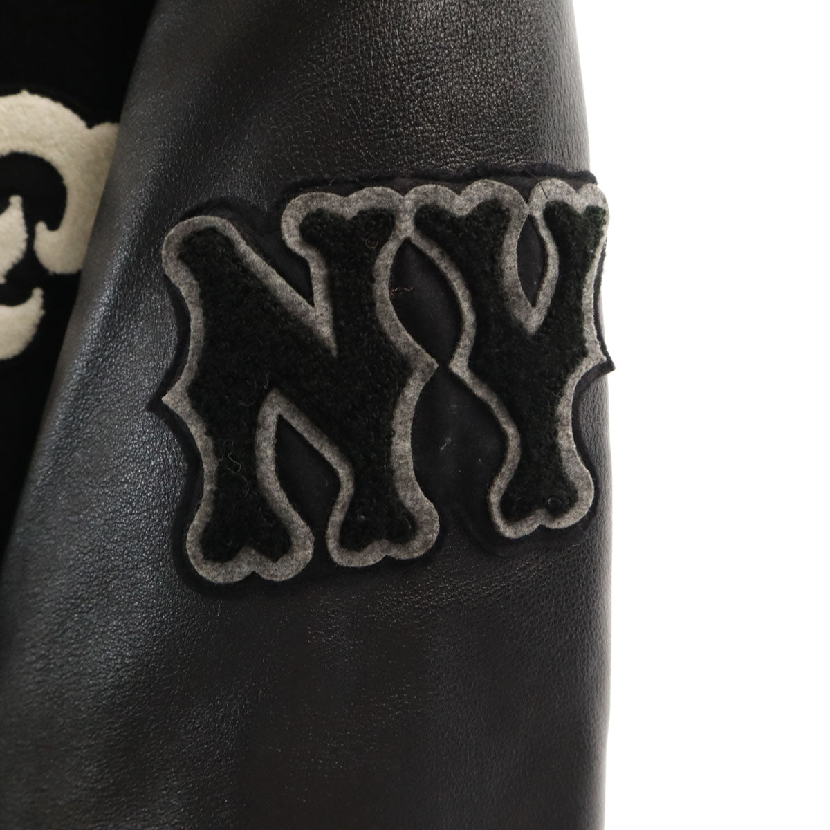 Lafayette ラファイエット 日本製 レザー切替 スタジャン L ブラック ジャケット メンズ